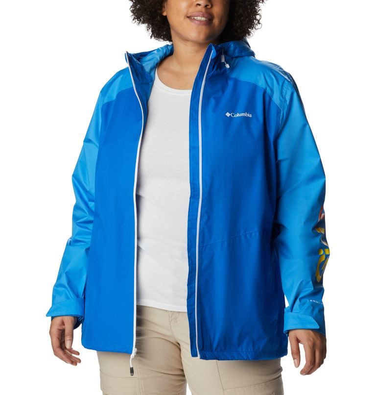 Women's Columbia GirlTrek Inner Limits Rain Jackets Blue | Plus Size CA-JA341